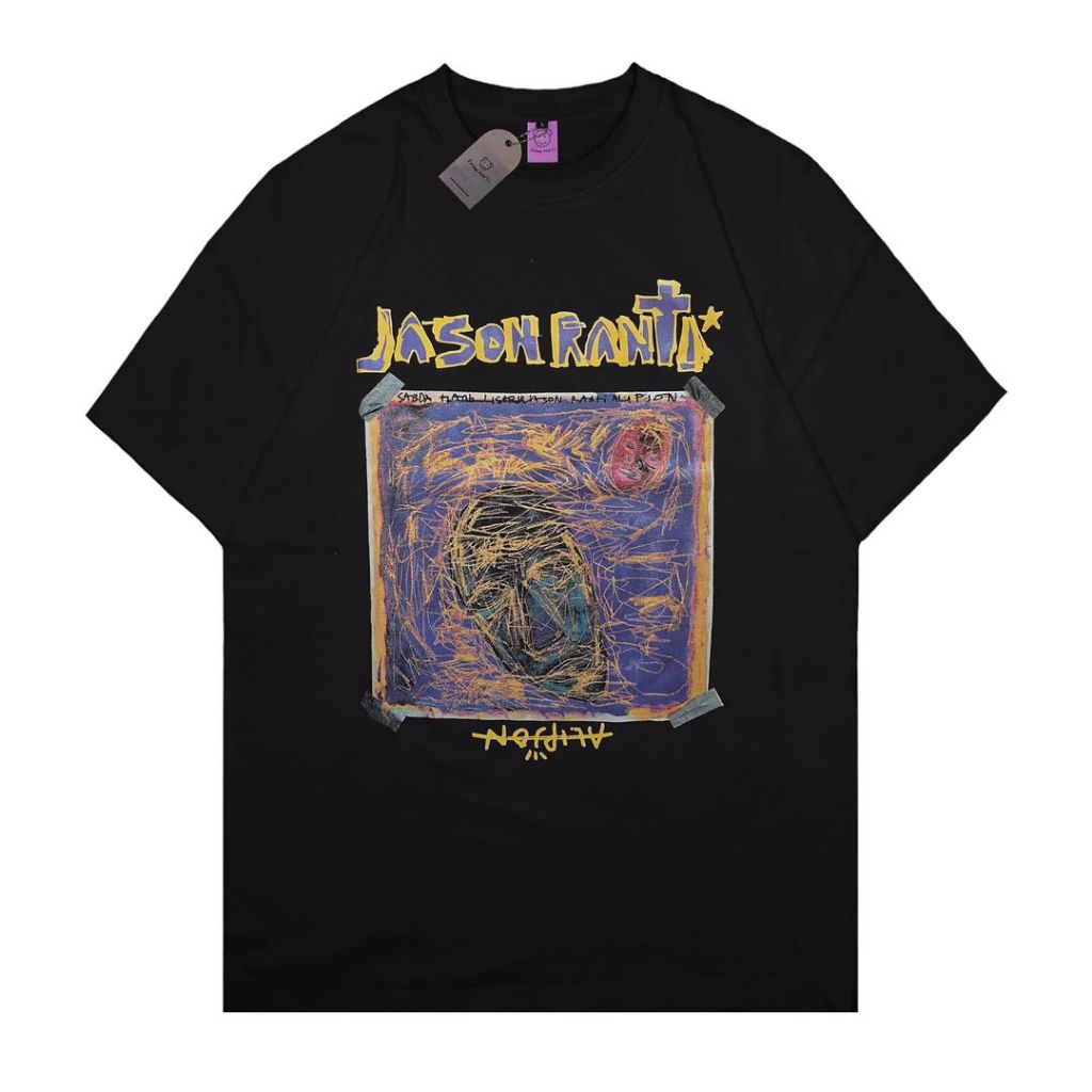 Kaos / T-shirt Jason Ranty X AlipJon Black Cotton Combed 24s Premium