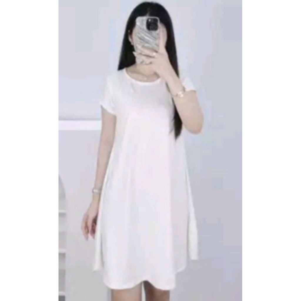 Dress Mini Dress Mola Wanita Casual Dress Korean Style Swing Dress Dress Mola