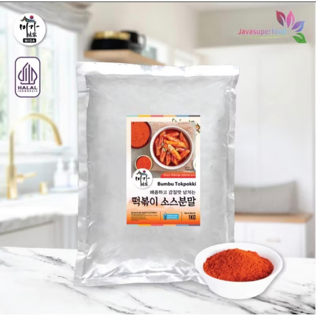 

Bumbu Bubuk Tokpokki Tokpoki Topoki - Korean Tteokbokki Powder Sauce - 1kg - Halal