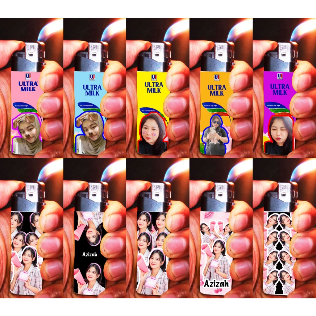 Korek Api Custom Foto Menyala Api Bensol