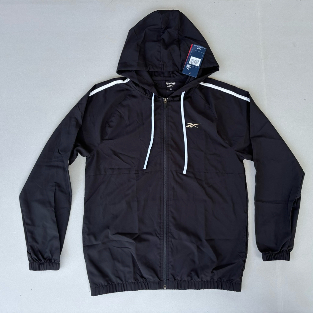 Jaket Lari REEBOK Running Jacket ORIGINAL RESMI Hitam