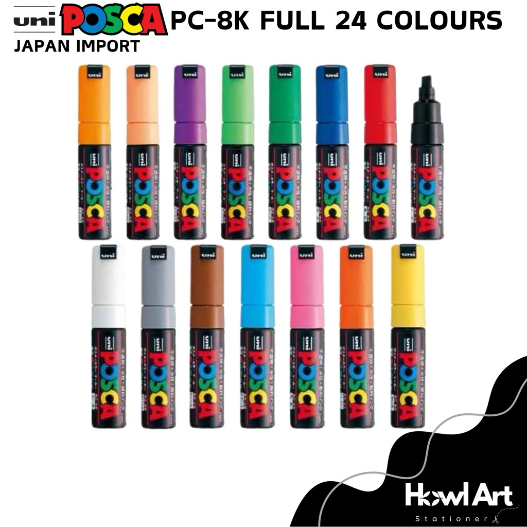 

UNI Posca Paint Acrylic Marker PC-8K 15 Warna Japan import