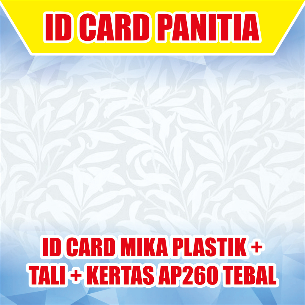 ID CARD MIKA PLASTIK +  TALI + KERTAS AP260 TEBAL