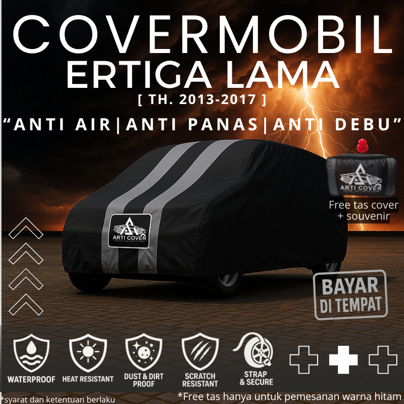 Selimut Sarung Body Cover Mobil Ertiga Suzuki Ertiga 2013 2015 2017 Anti Air Free Tali Pengikat Ban