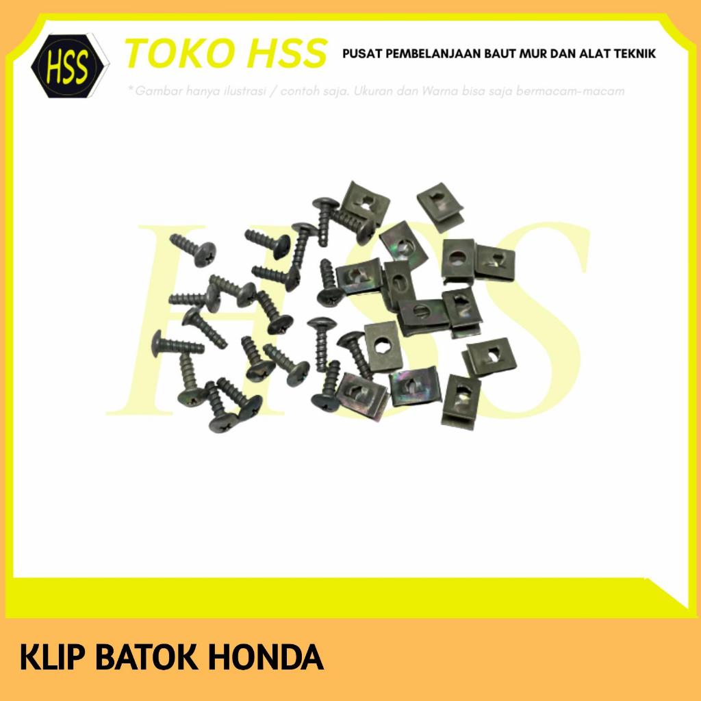( 100 PCS ) KLIP BATOK HONDA KASAR M4 SEKRUP KASAR BODY VARIO BEAT