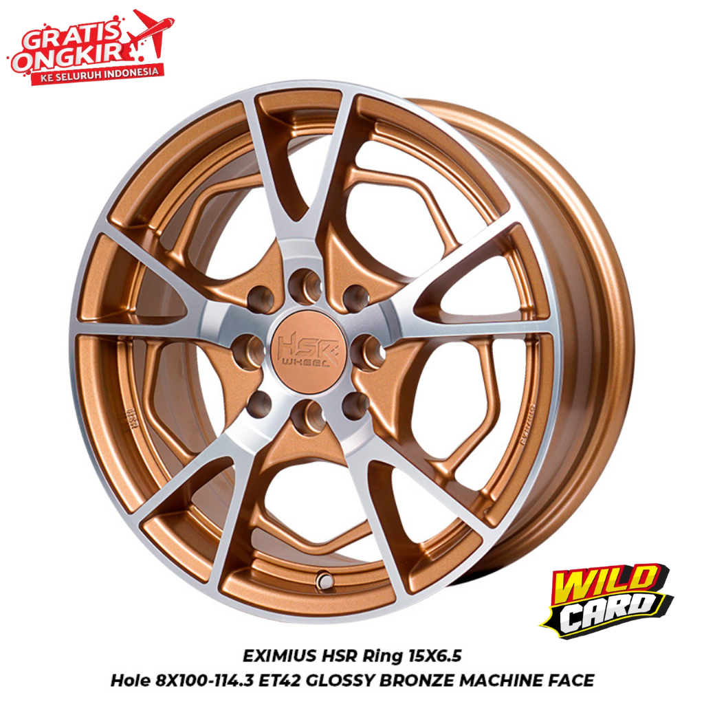 Promo Velg Mobil Xenia Ignis Mobilio HSR EXIMIUS R15 Glossy Bronze