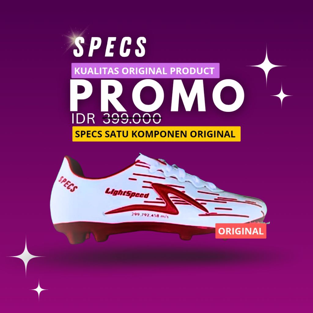 Sepatu bola specs original berkualitas sepatu bola specs light speed terbaru