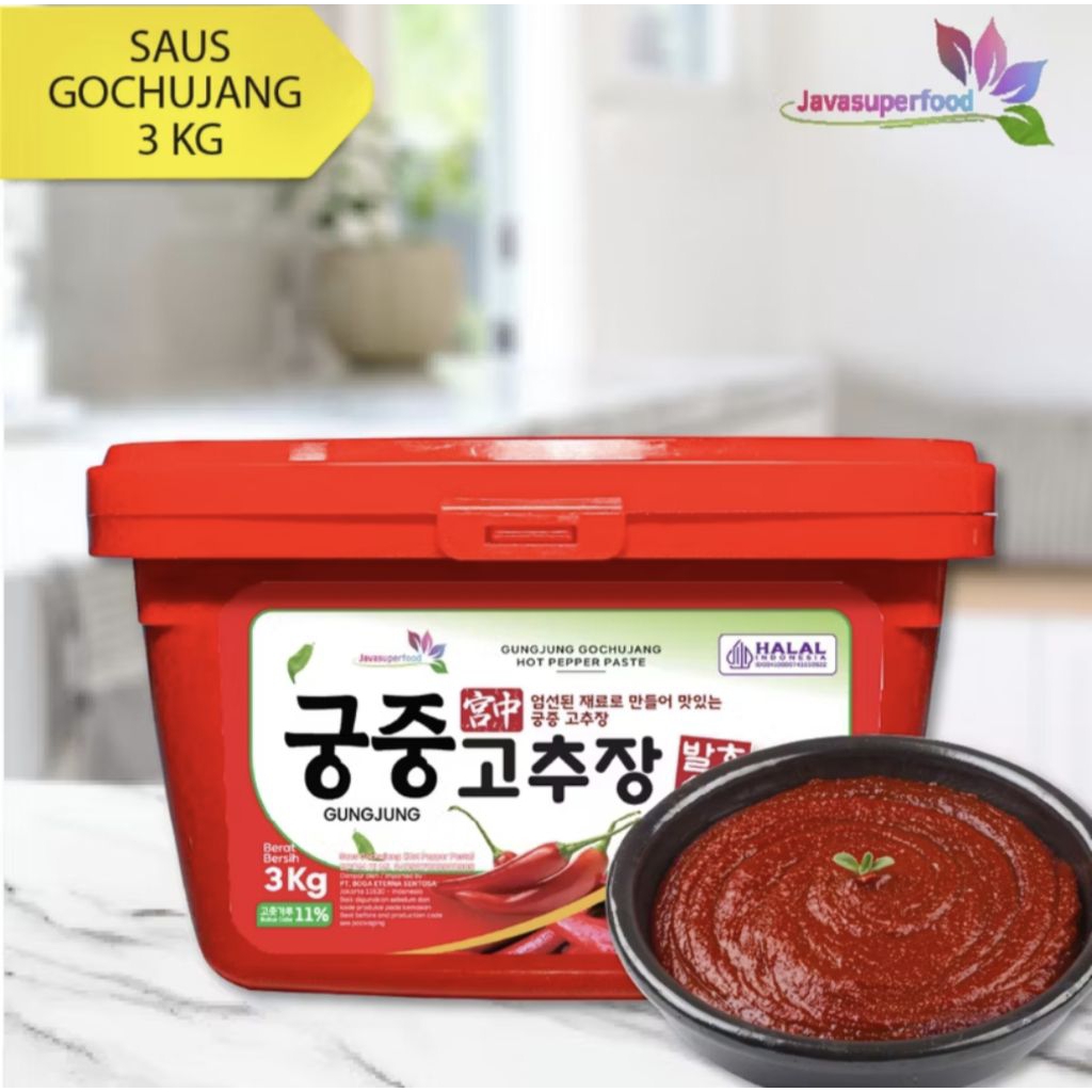 

Pasta Cabai Korea - Korean Hot Chili Pepper Paste - Gungjung Gochujang Import - 3kg - Halal