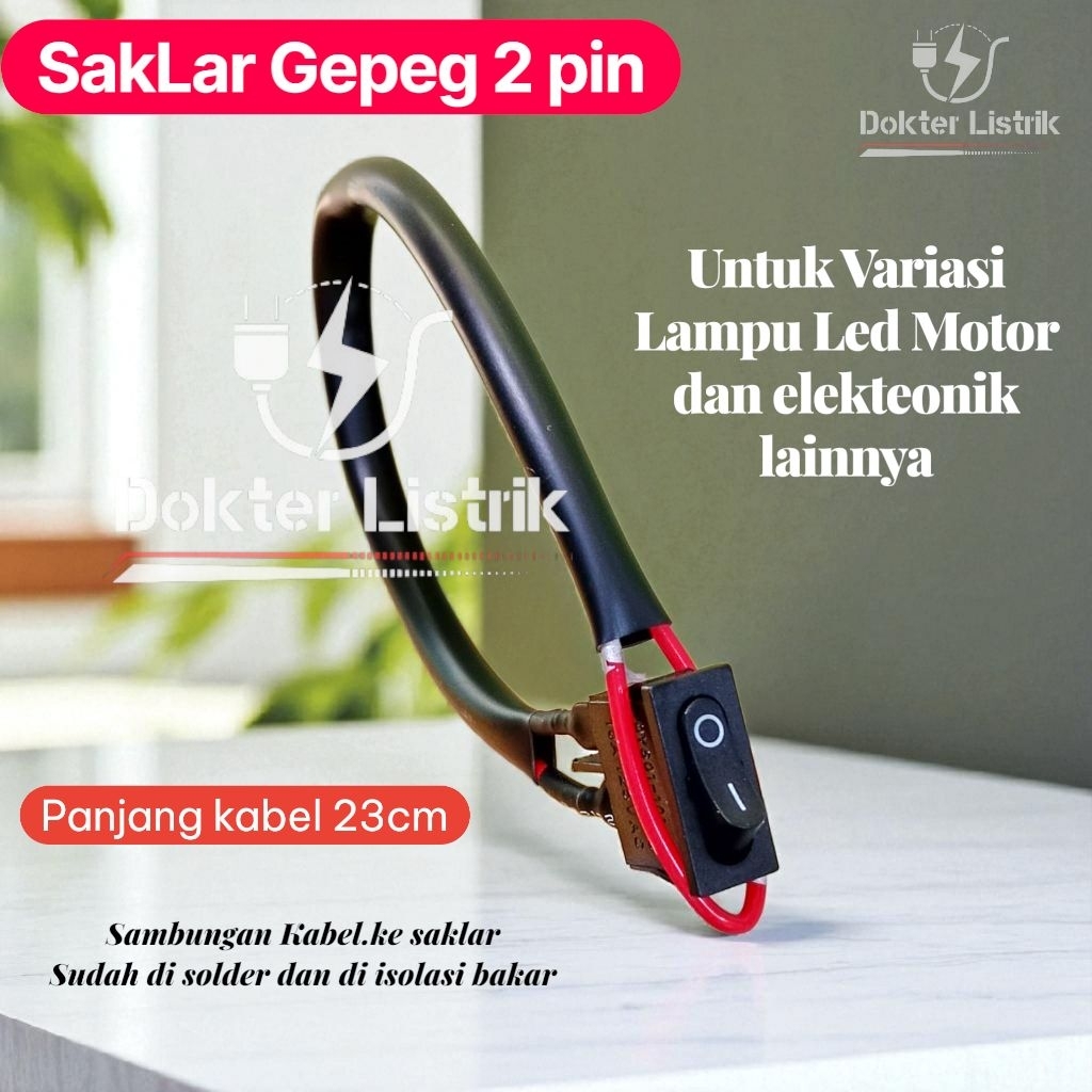 Saklar GEPENG 2 KAKI ON OFF Saklar 2 kaki untuk semua Motor Variasi LampU LeD