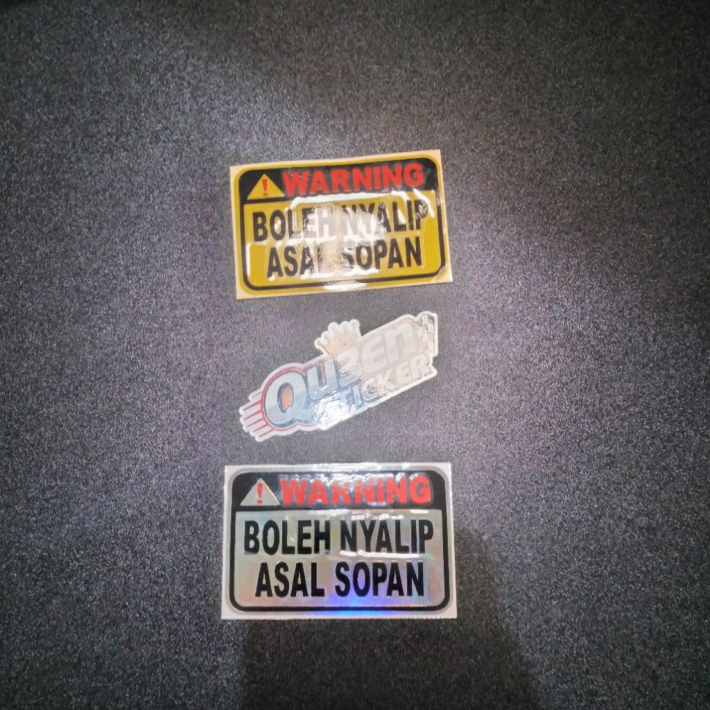 

Sticker Stiker Boleh Nyalip Asal Sopan Cutting