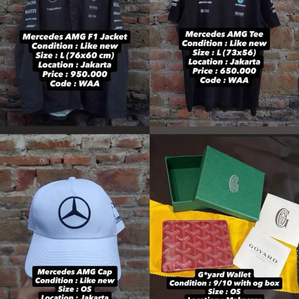 mercedes AMG topi putih like new