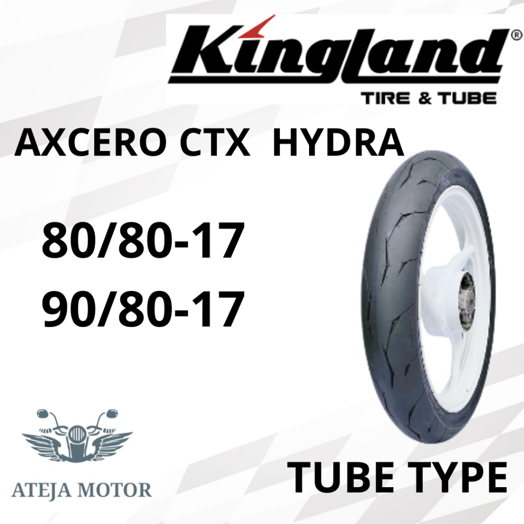 Ban Motor Ring 17 KINGLAND CTX HYDRA 80/80-17 90/80-17 Tubetype (pakai ban dalam) Ban Motor Soft Com