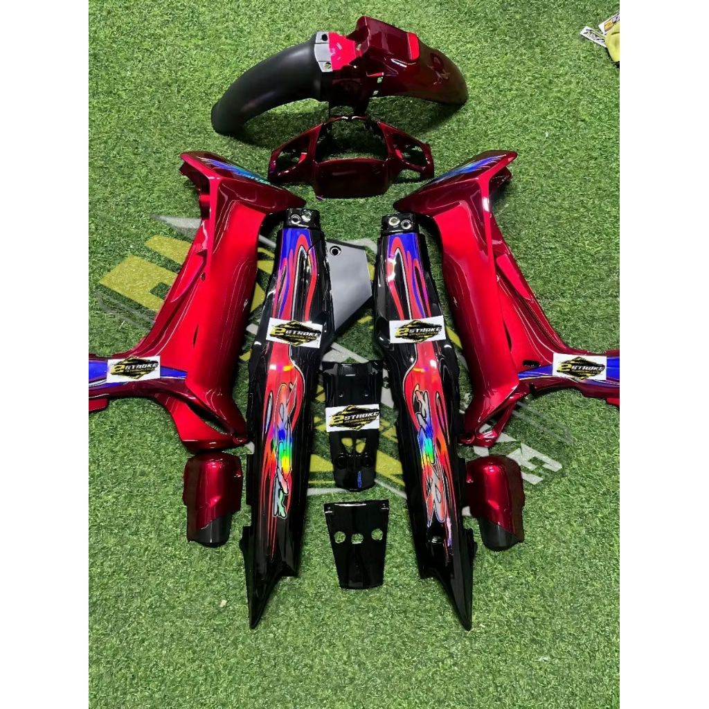 STRIPING FIZR API MERAH HOLOGRAM  STIKER FIZ R