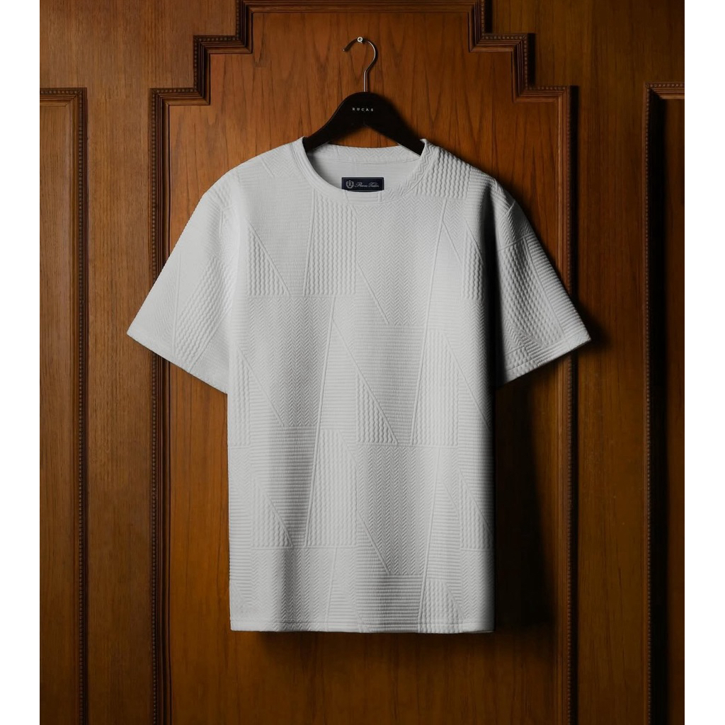 [ ORIGINAL 100% ] RUCAS TAILOR “Textured Knitting” TEE WHITE LIMITIED EDITION