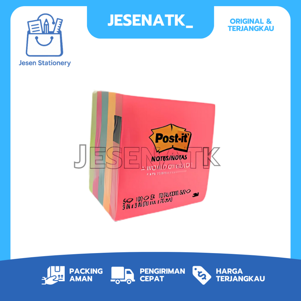 

Post it 3M 654 Warna Warni: Sticky Notes Memo Ukuran Sedang Pengingat Lengket Kuat