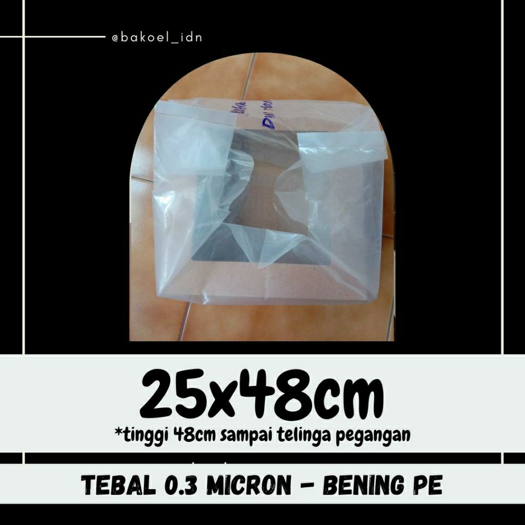 

Tas Plastik Serbaguna Bening Tebal Bungkus Dus Pizza Kue Tart Puding