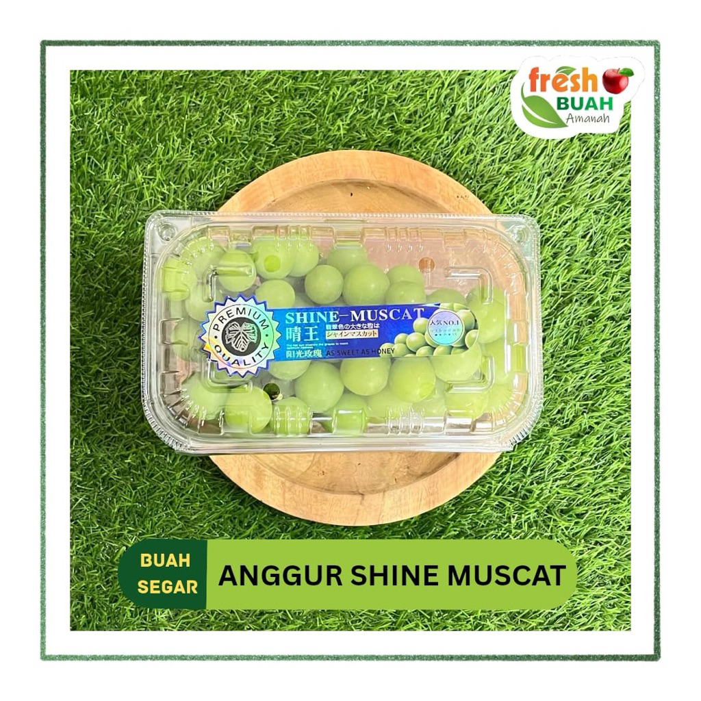 

Anggur Shine Muscat pack 500g | Promo Buah | Fresh Buah Amanah
