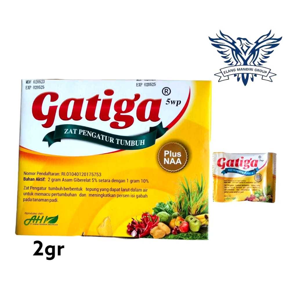 Gatiga 5 WP 2 GR Hormon GA3 Giberelin Acid ZPT Asam Giberelat Kemasan Sachet Pembesar Buah Anggur Pa