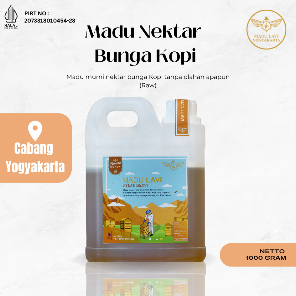 

Madu Lavi Madu Hutan Nektar Bunga Kopi 1Kg Honey Bee