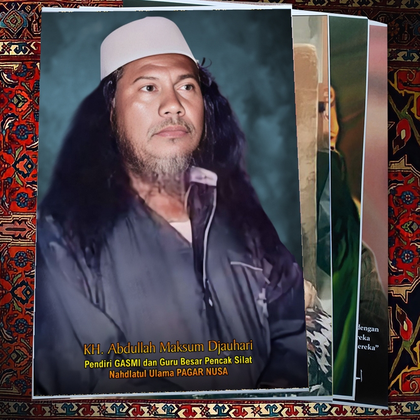 POSTER GUS MAKSUM LIRBOYO KEDIRI LUSTER UV ANTI GORES AWET