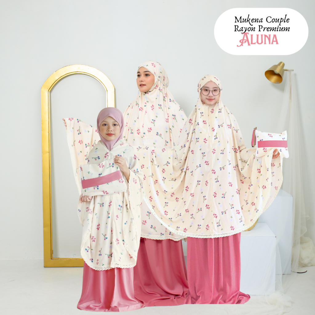 Mukena Couple Rayon Premium 2in1 Aluna | Harga per Satuan