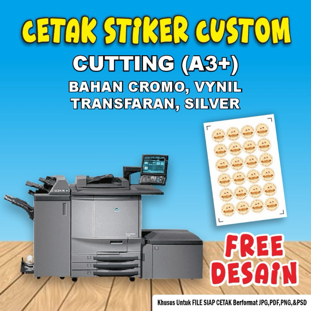 

STIKER CUSTOM KISS CUTT CROMO VYNIL TRANFARAN HOLOGRAM TERMURAH