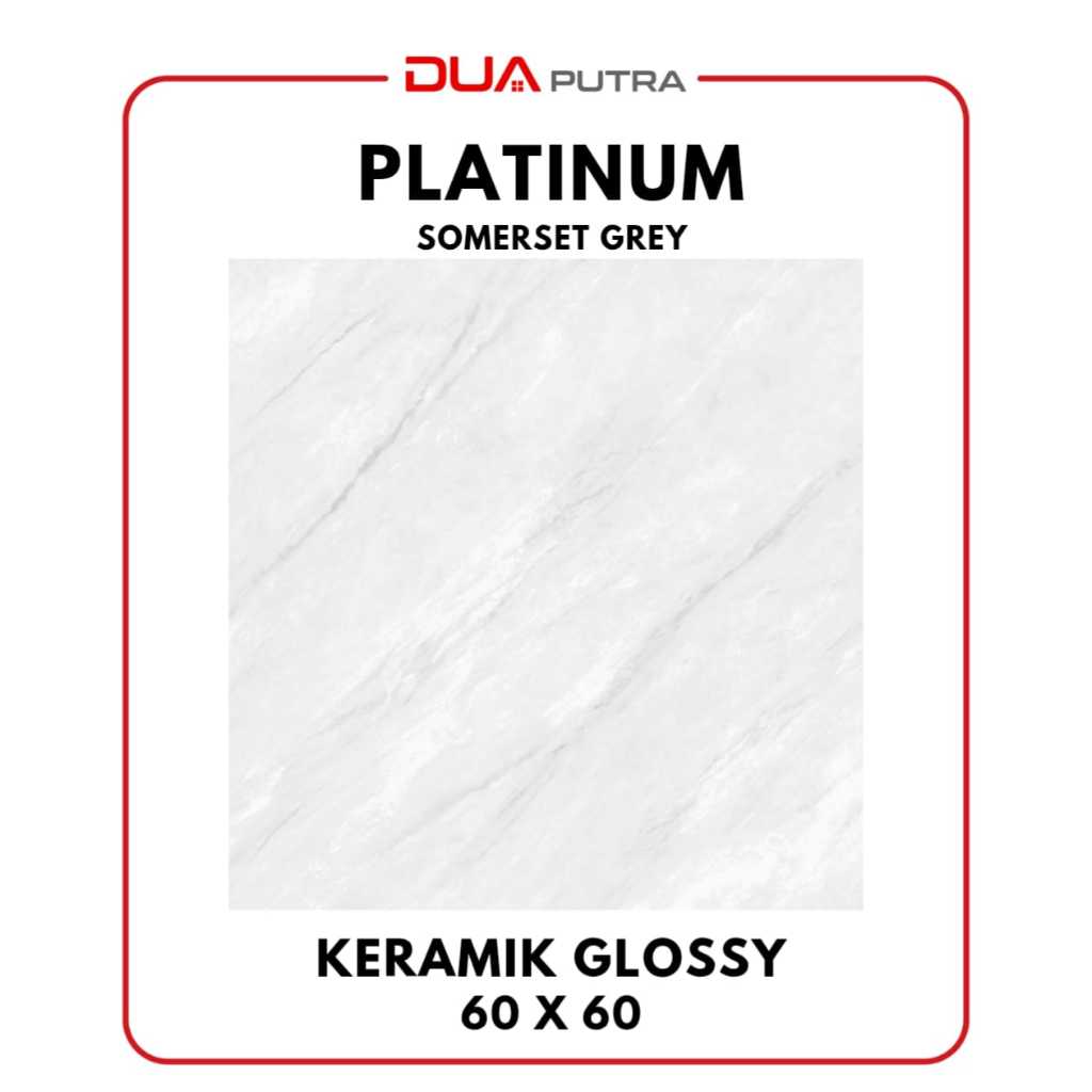 KERAMIK PLATINUM TYPE SOMERSET GREY REC SOMERSET CREAM REC UKURAN 60X60 GLOSSY /KERAMIK LANTAI RUANG