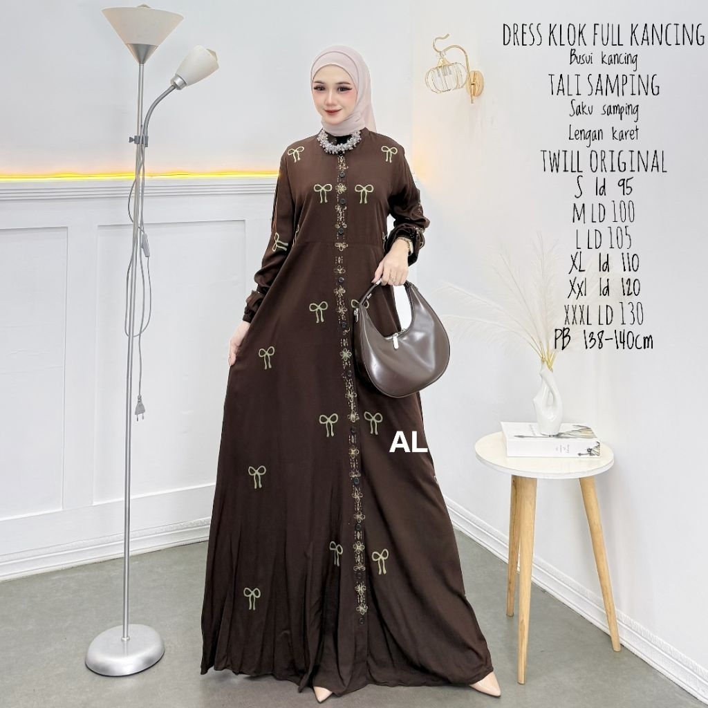 GAMIS TWILL ORI ALENA BATIK PEKALONGAN HIJAB MURAH DRESS BUSUI