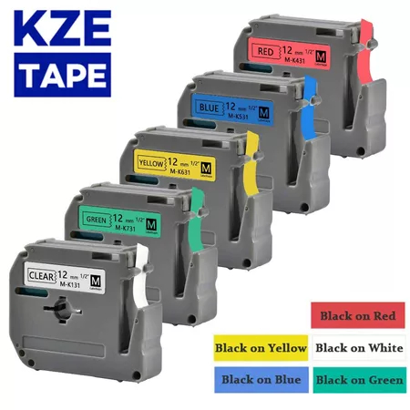 

12mm Label Tapes Kompatibel Brother Printer MK 221 621 231 631 For PT M95 PTM95 PT 90