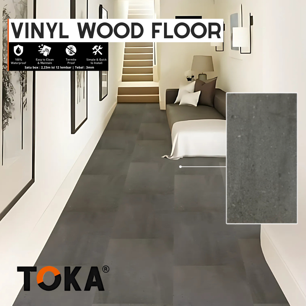 Lantai Vinyl TOKA | SPC | Lantai Motif Batu | Lantai Parket | Lantai SPC | SPC Lantai Stone