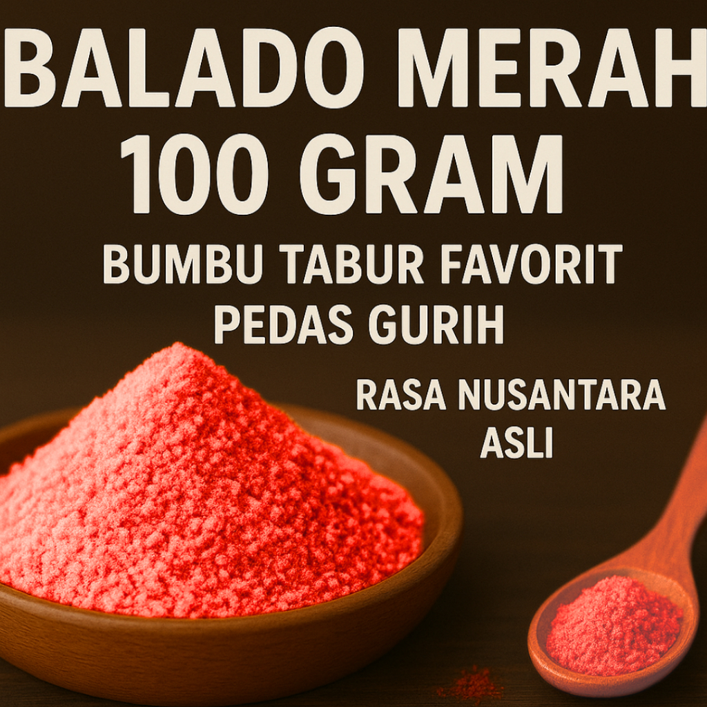 

Balado Merah 100gr Bumbu Tabur Balado Pedas Gurih Rasa Nusantara