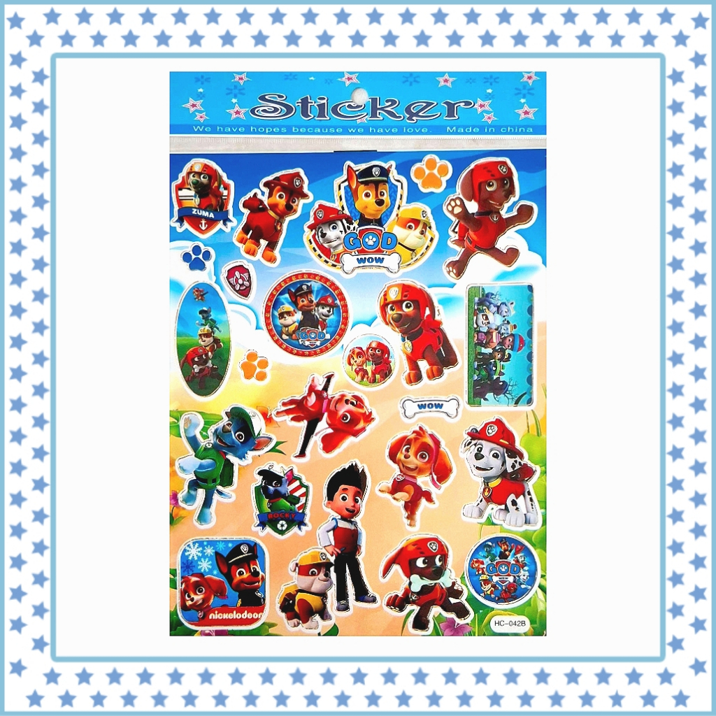 

[KH] Stiker Laser Gambar Tempel Laser Sticker Anak Karakter Kartun Paw Patrol