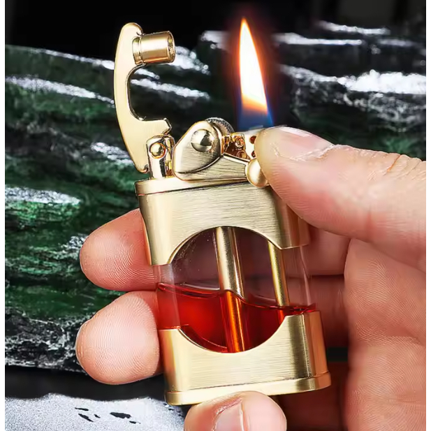 Korek Api Minyak Model Roda Classic Vintage Transparan Lighter Unik - Zorro 660