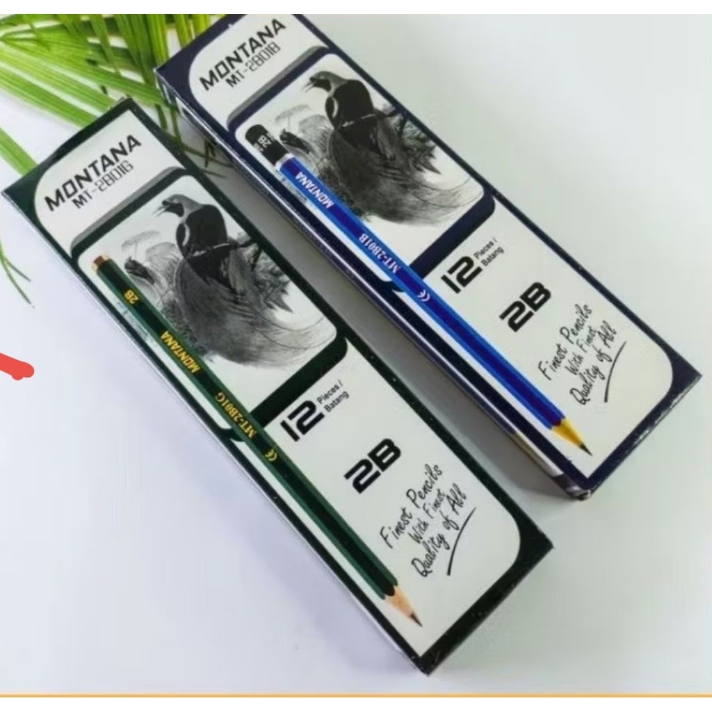 

PROMO (12pcs) Pensil 2B Murah / Pencil 2B Biru Hijau