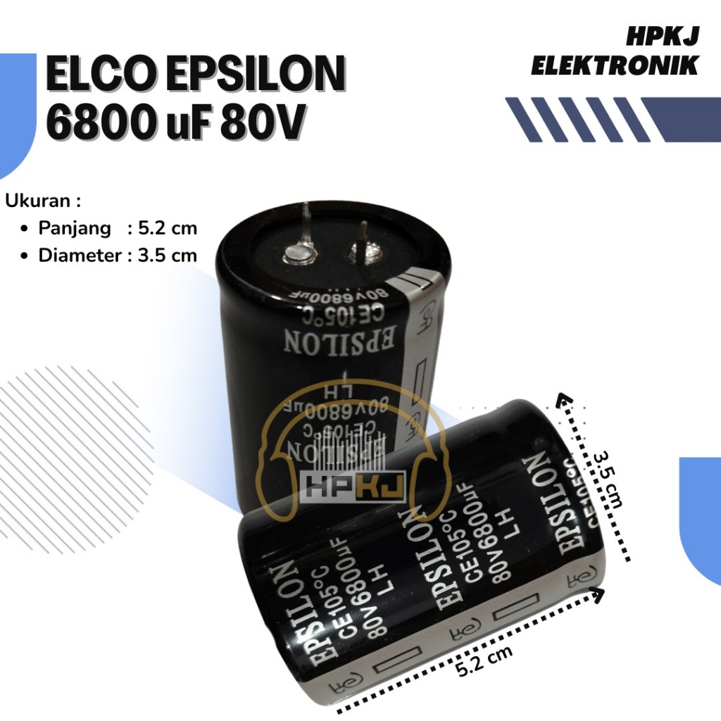 ELCO EPSILON 6800UF 80V LH elcho epsilon 6800 mikro 80 volt