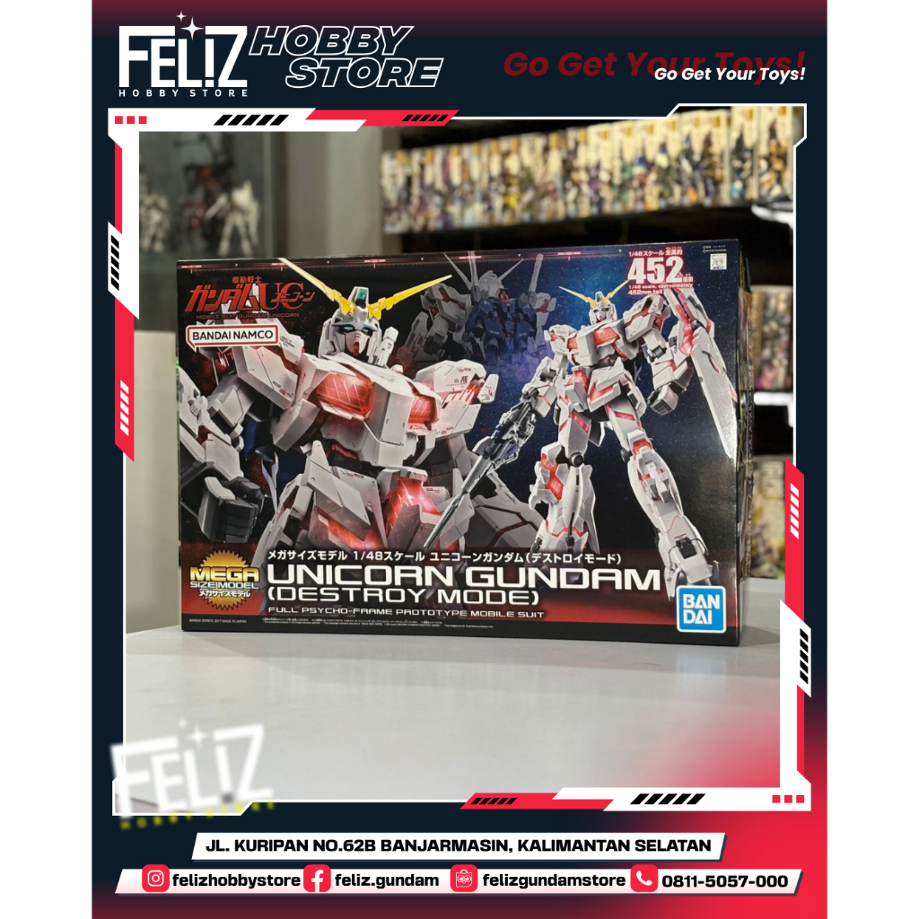 ( BANDAI ) MEGA SIZE MG 1/48 UNICORN GUNDAM ( DESTROY MODE )