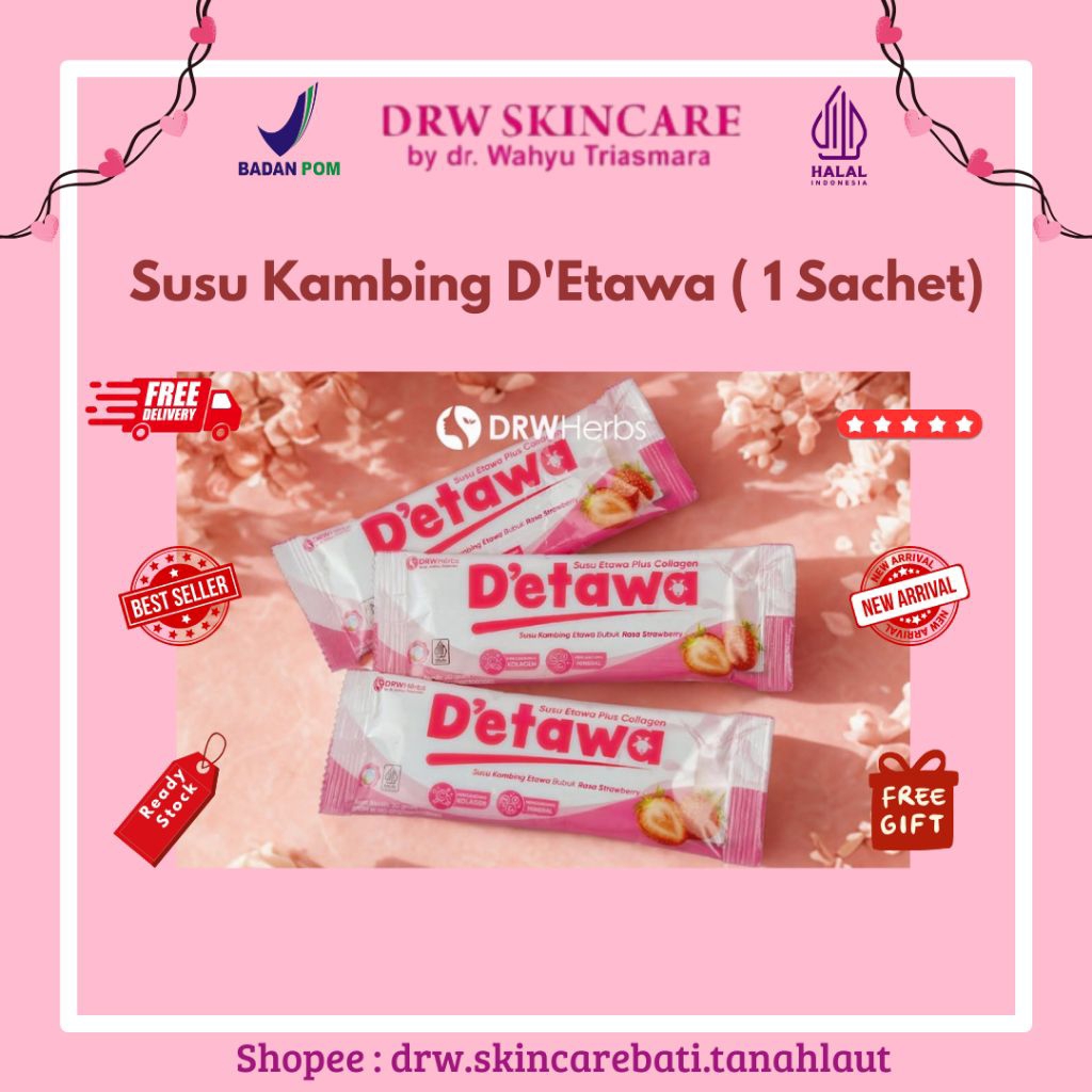 

D Etawa ( 1 Sachet ) Susu Kambing Plus Collagen Rasa Strawberry