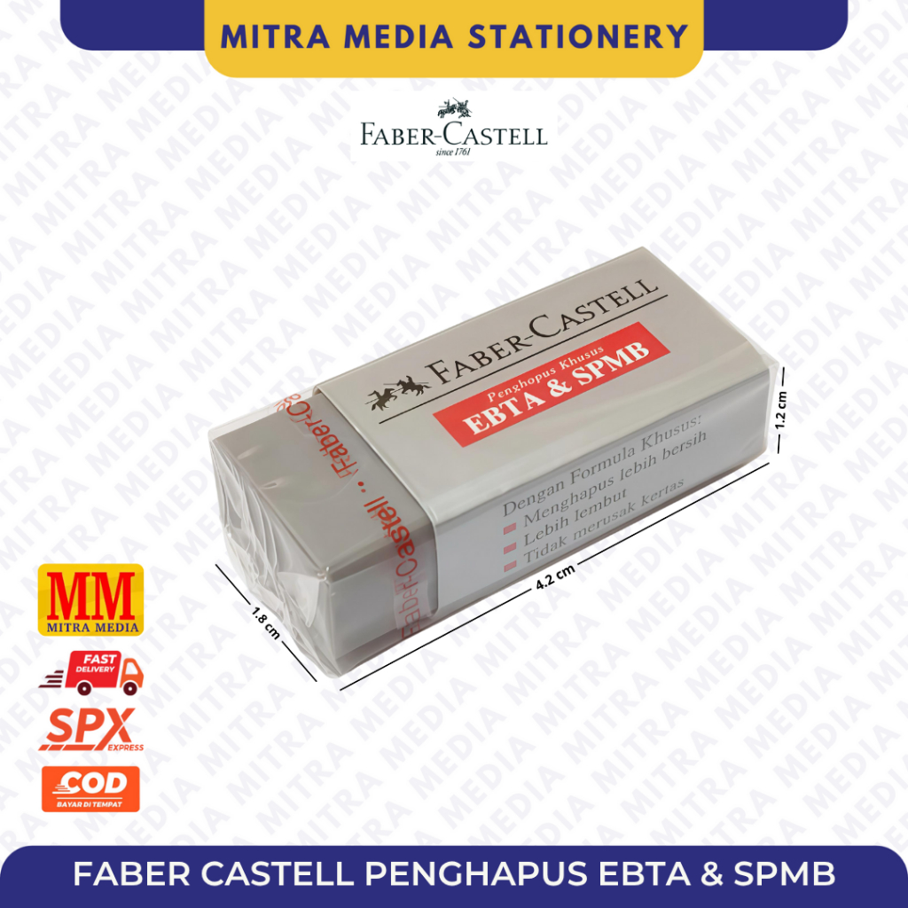 

(PCS) FABER CASTELL PENGHAPUS KHUSUS EBTA SPMB / PENGHAPUS UJIAN / PENGHAPUS ABU