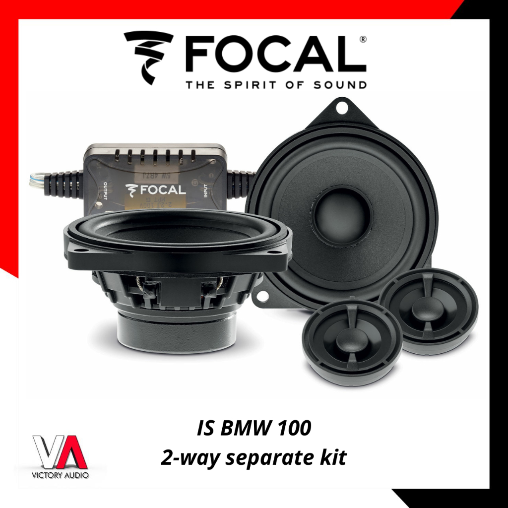 Focal IS BMW 100 Speaker 2-Way Terpisah Khusus Untuk Mobil BMW Tweeter Kubah Terbalik Aluminium/Magn