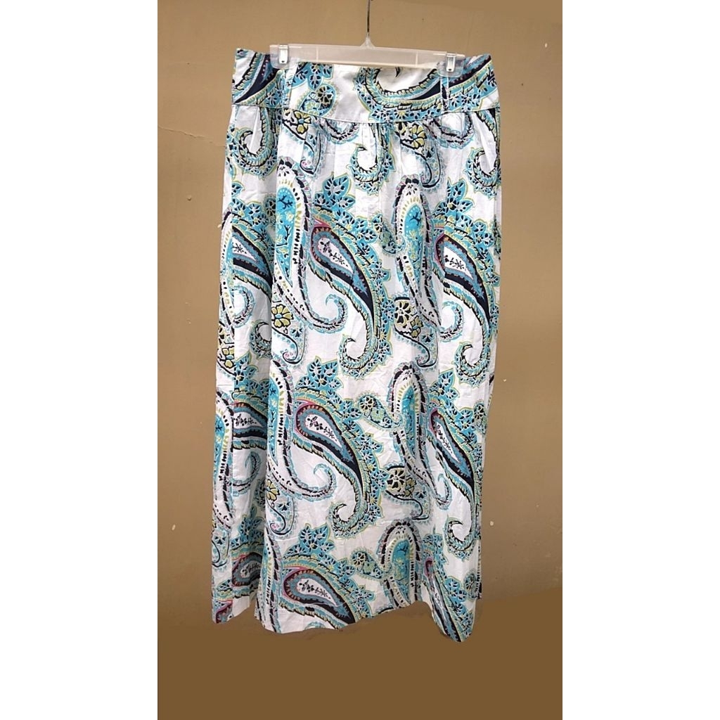 Rok Panjang Motif Biru Putih Wanita