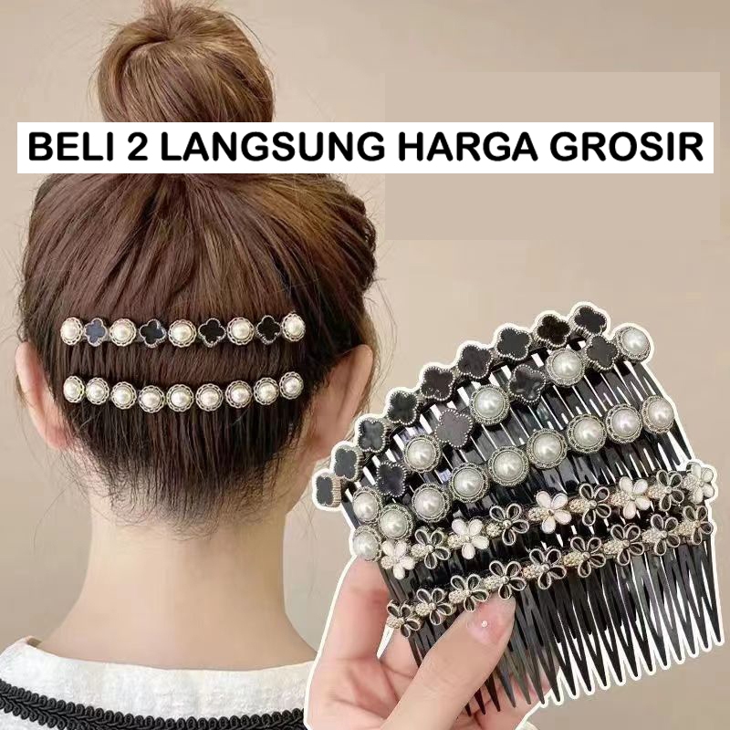 Sirkam Rambut Mutiara Simple Fashion Korea