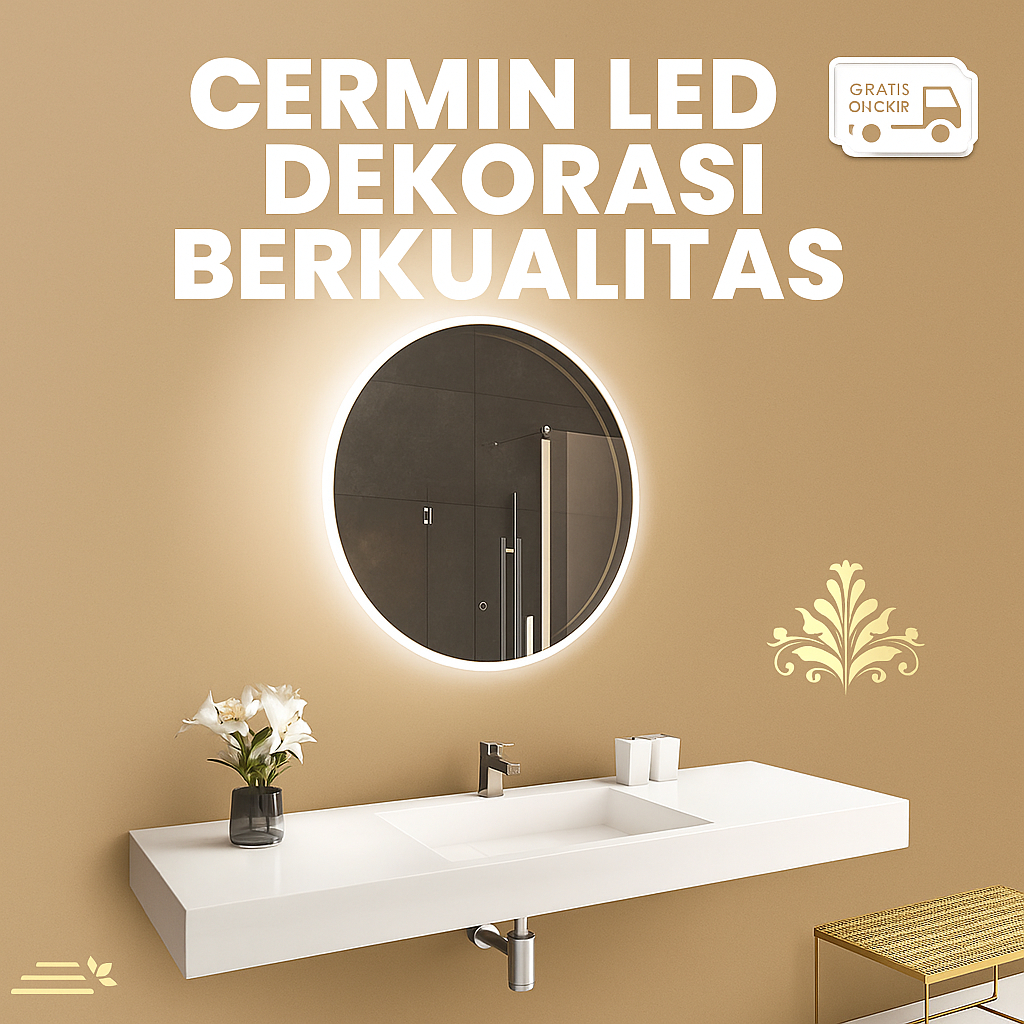 Cermin LED Bulat Aesthetic Gantung D30