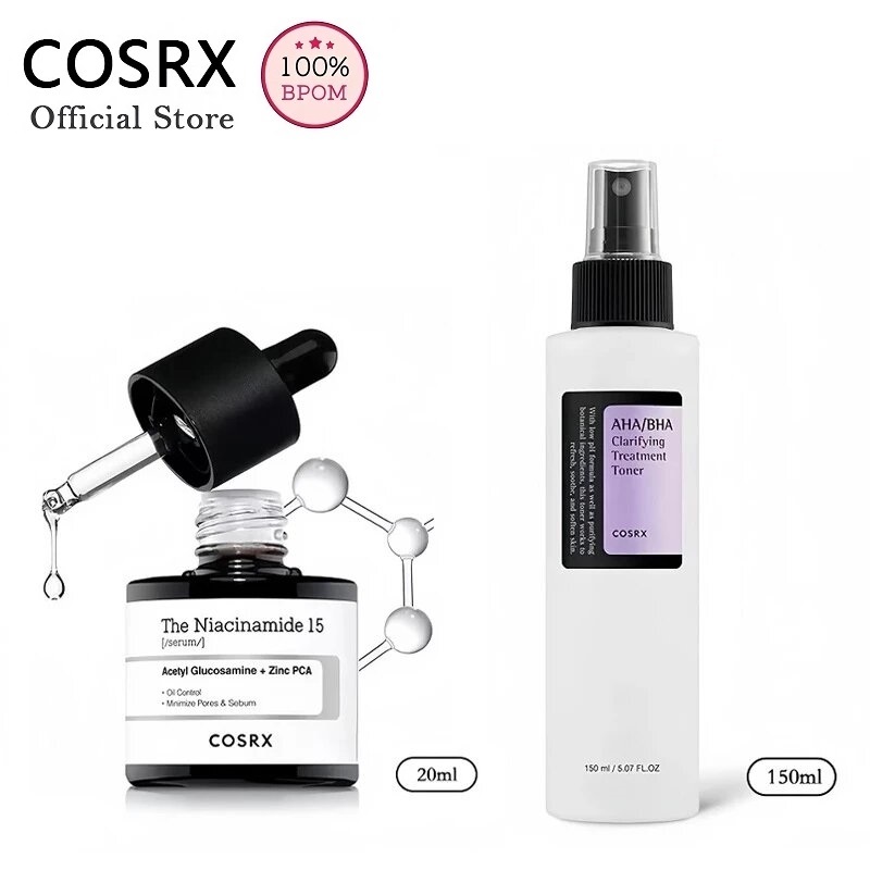 [original ] COSRX The Niacinamide 15 Serum+COSRX AHA/BHA Clarifying Treatment Toner