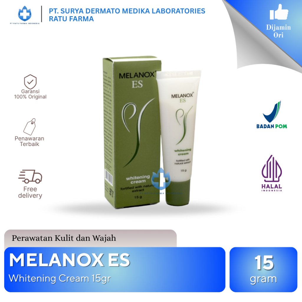 Melanox ES Cream 15gr | Pelembap Untuk Menyamarkan Noda/flek Hitam di Wajah