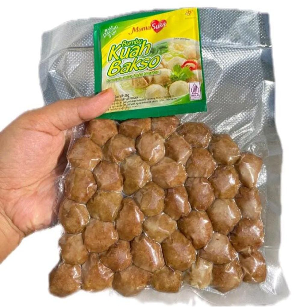 

(40BIJI) PENTOL KRESS MIX SAPI GRATIS BUMBU BAKSO dAN SUDAH KEMASAN VACUUM