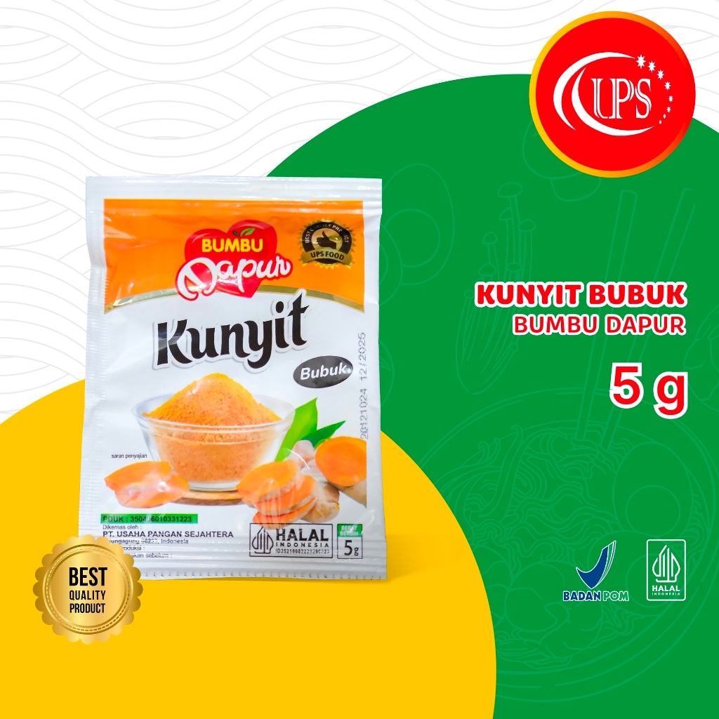 

Bumbu Dapur Kunyit Bubuk 1 Renteng Isi 12 Sachet – Kunyit Instan 5 Gram