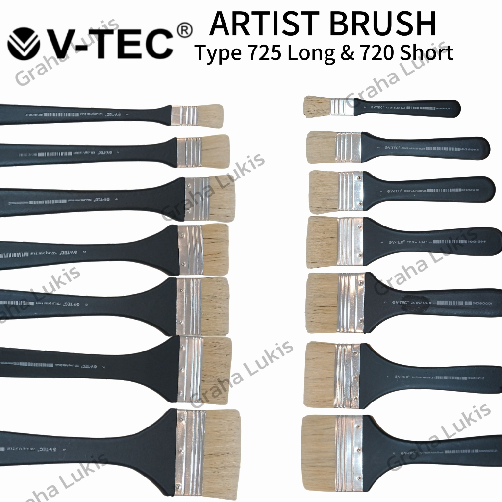 

V-TEC Artist Brush Type 725 Long & 720 Short Handle