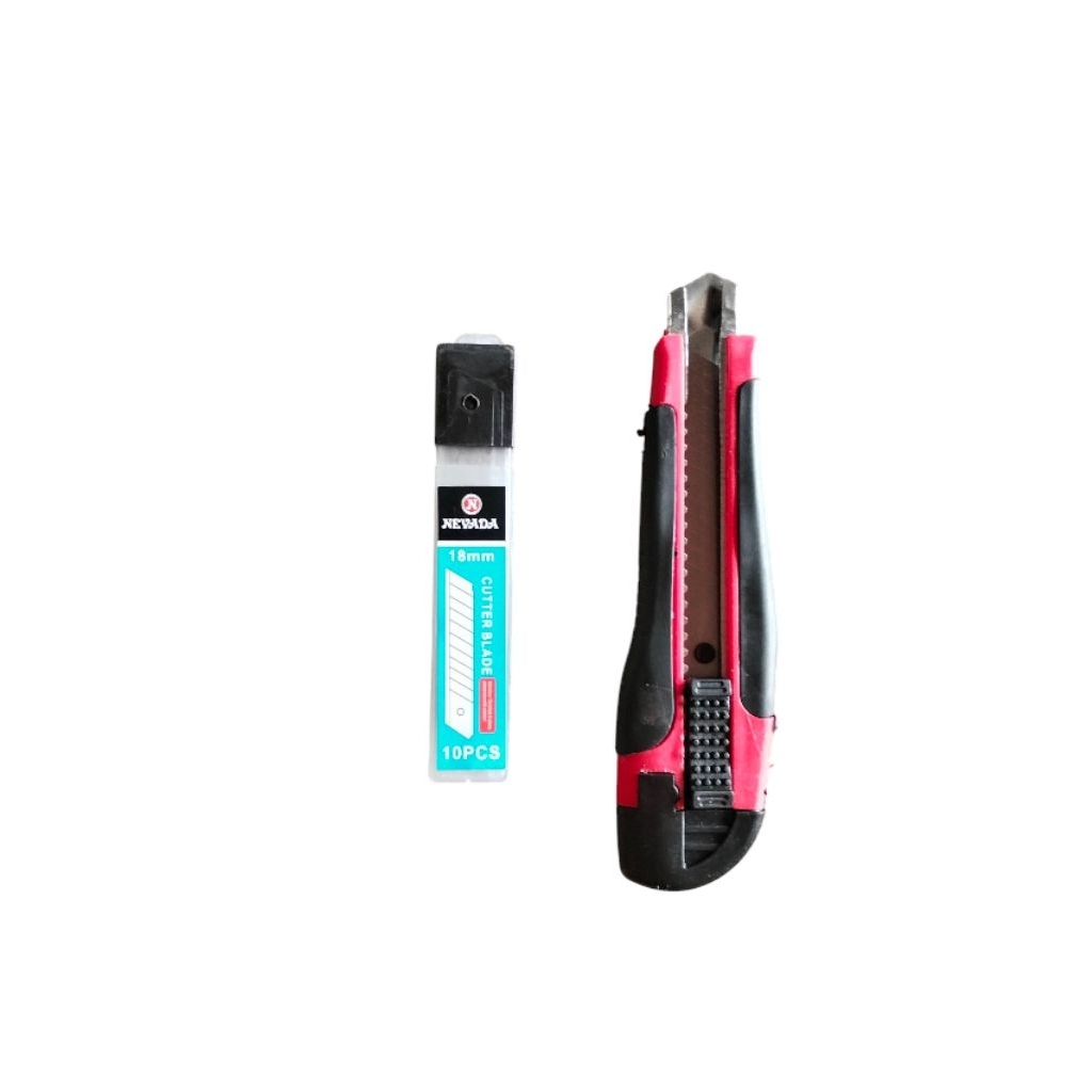 

Cutter Besar 18mm + Isi Pisau 10 Pcs NEVADA – Alat Pemotong Serbaguna