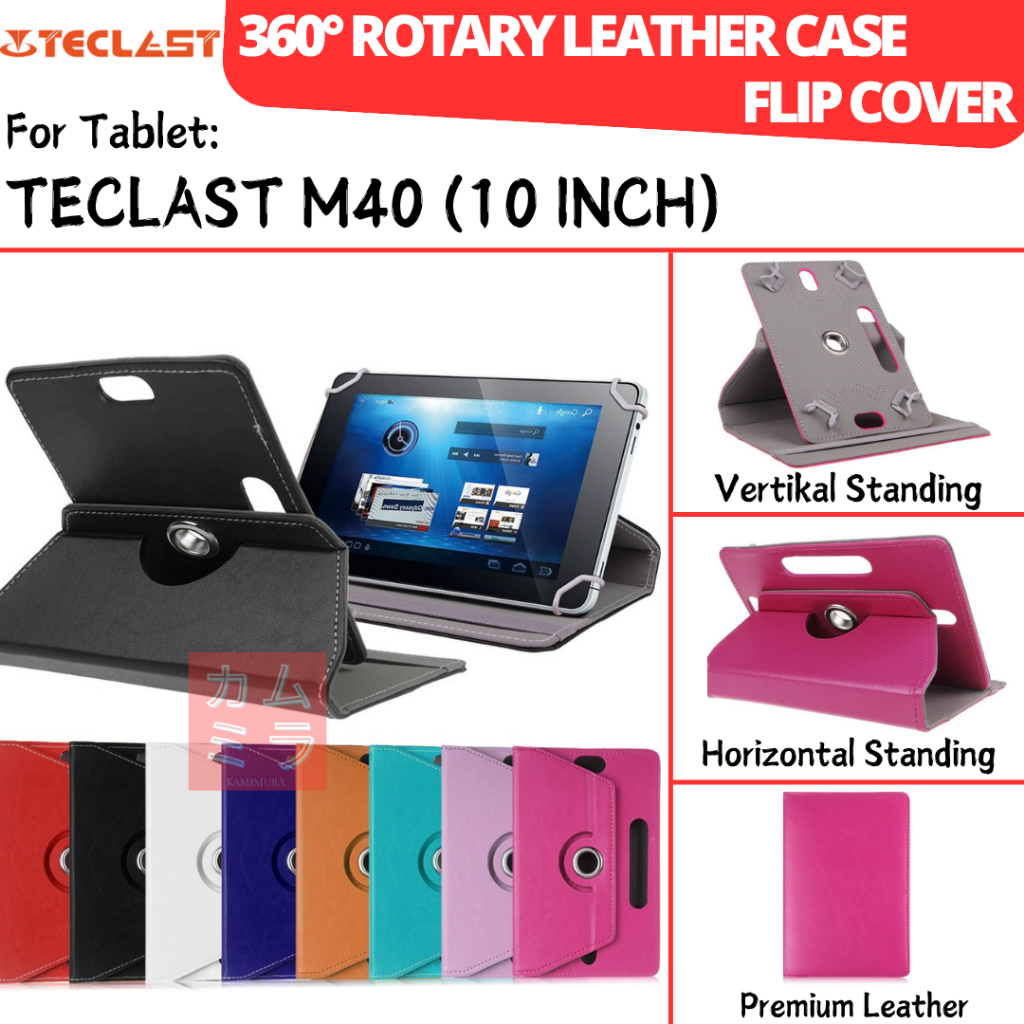TECLAST M40 TAB TABLET ANDROID 10 INCH BOOK COVER 360 ROTATING CASE LEATHER FLIP CASING
