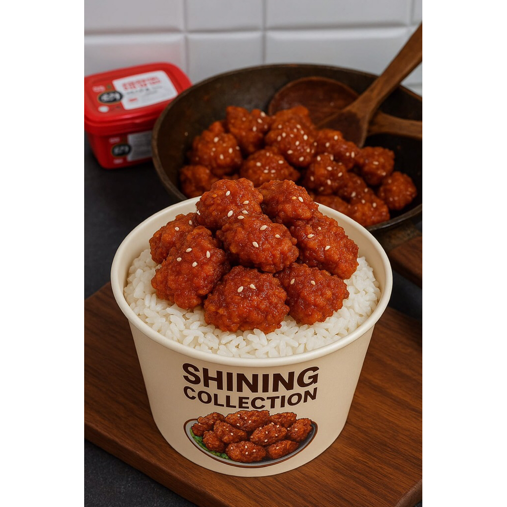 

Gochujang fried chicken with rice